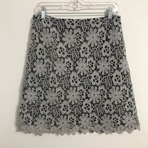 Dorothee Schumacher Gray Guipure Lace Skirt